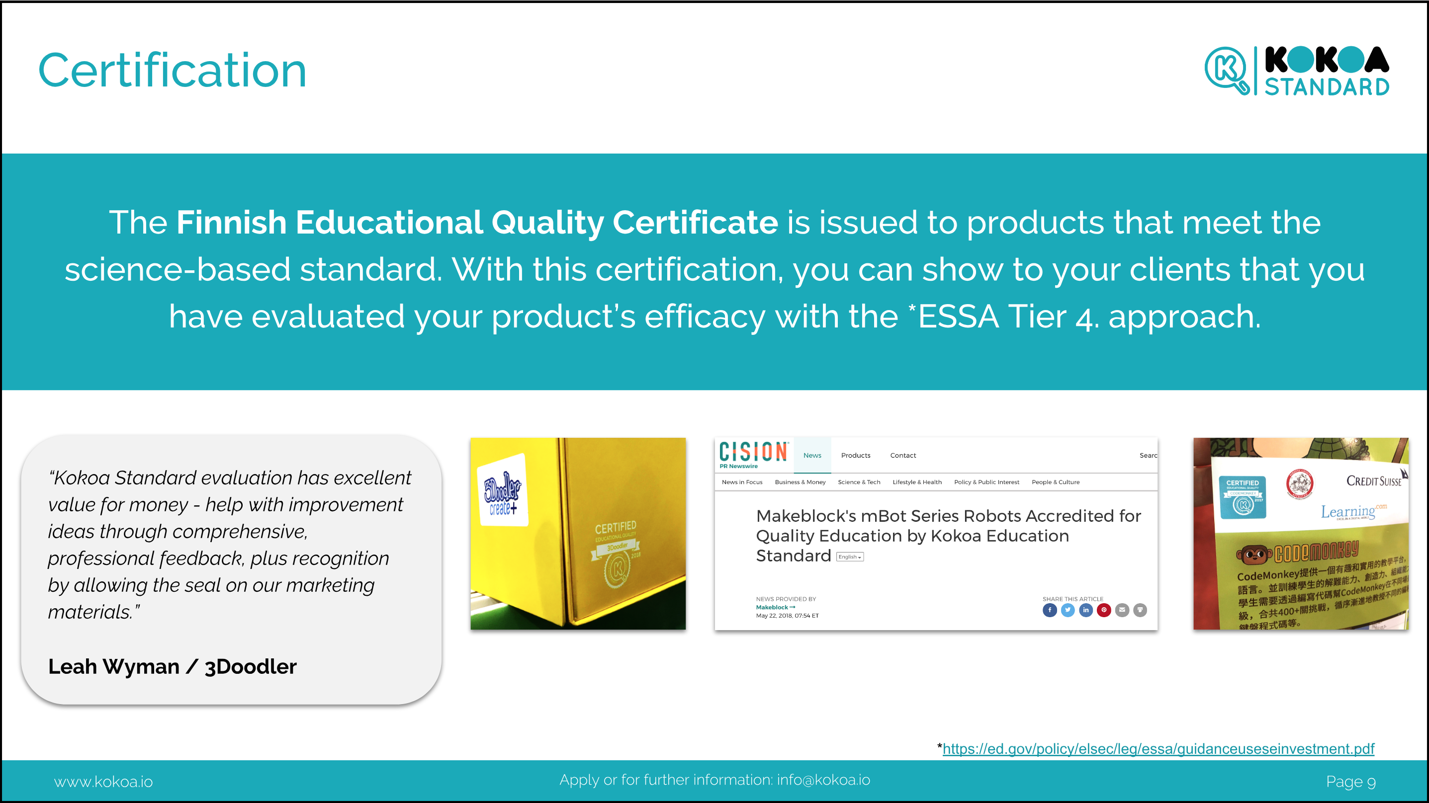 EdTech Product Certificate as a marketing asset